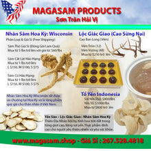 Load image into Gallery viewer, SAMPLE TRẢI NGHIỆM: Gồm có Tổ Yến, Lộc Giác Giao, và Nhân Sâm Hoa Kỳ
