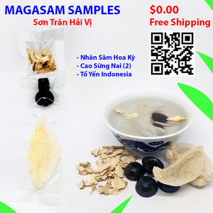 SAMPLE TRẢI NGHIỆM: Gồm có Tổ Yến, Lộc Giác Giao, và Nhân Sâm Hoa Kỳ